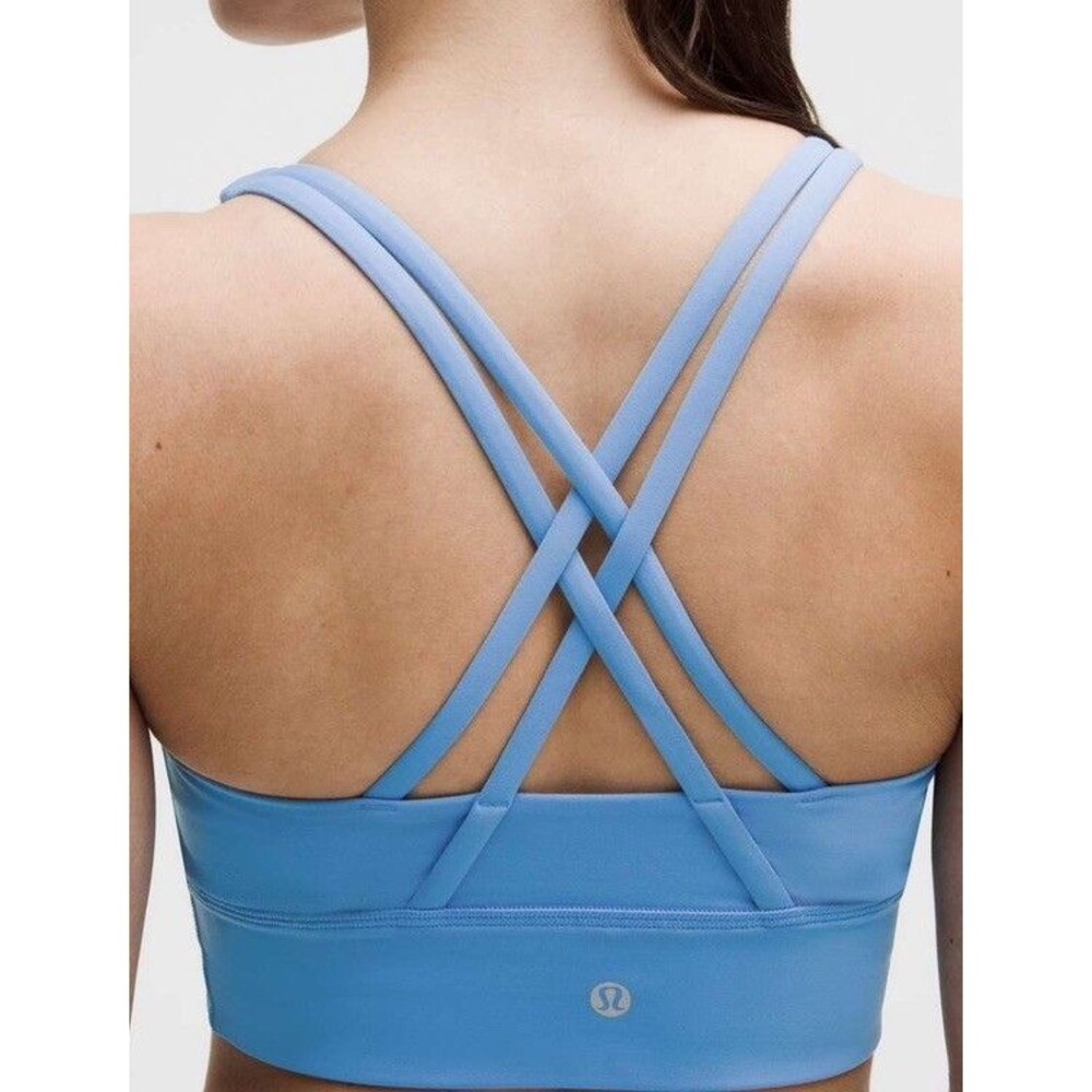 Lululemon Size 6 Energy Bra Longline Periwinkle Blue